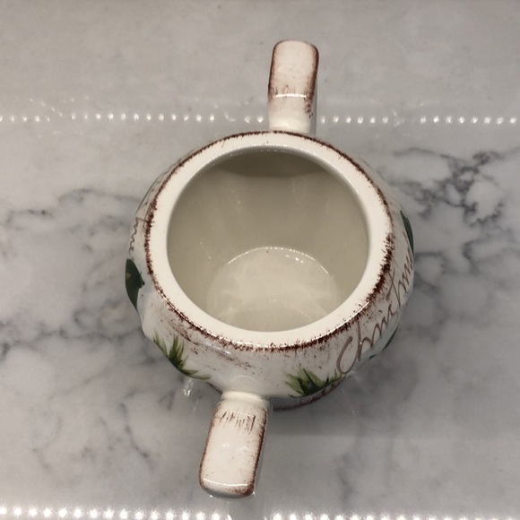 NWT Botanical Christmas Sugar & Creamer Set with Tray - Picture 11 of 14